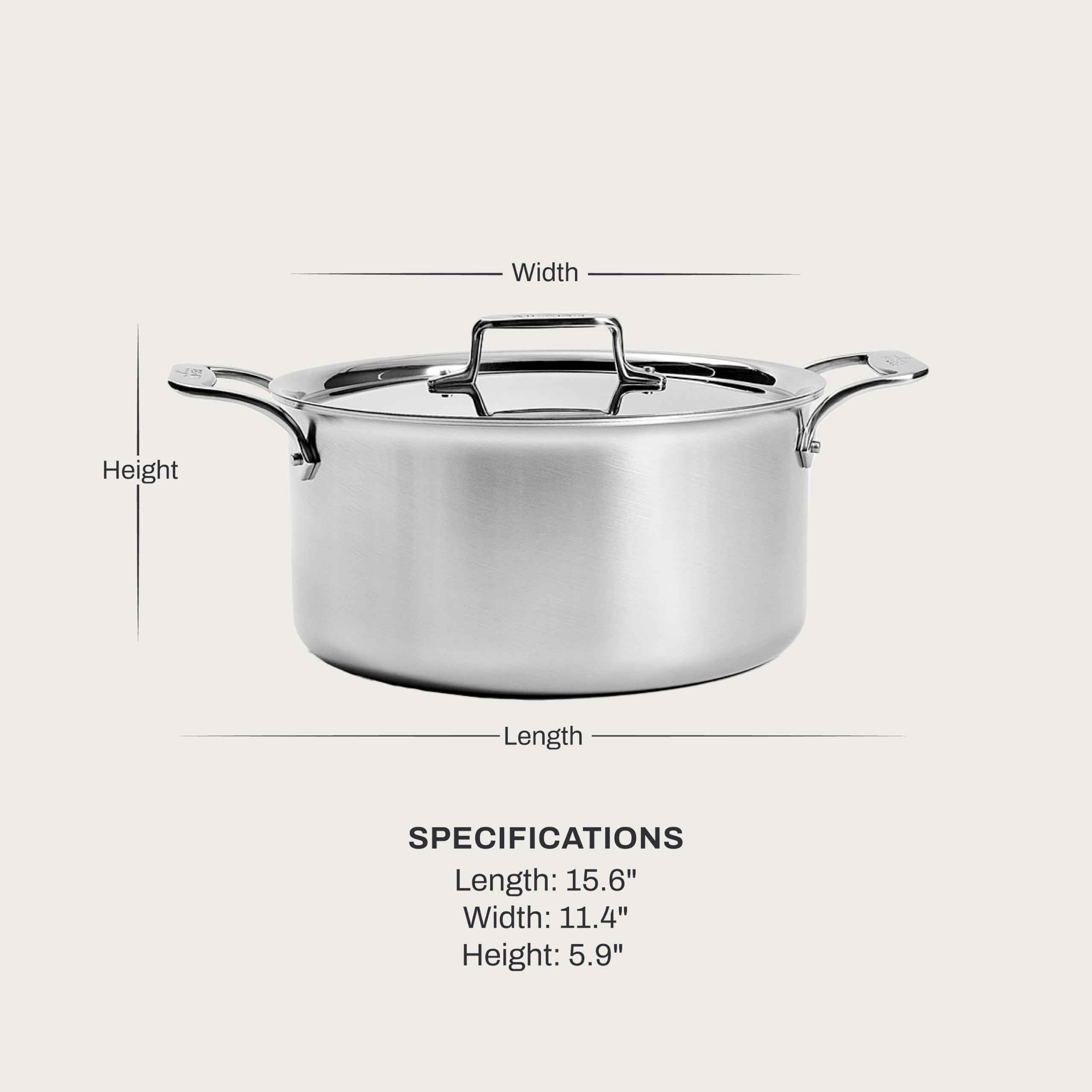 Amazon.com: All-Clad D5® Stainless Steel 8 Qt Stockpot with Lid