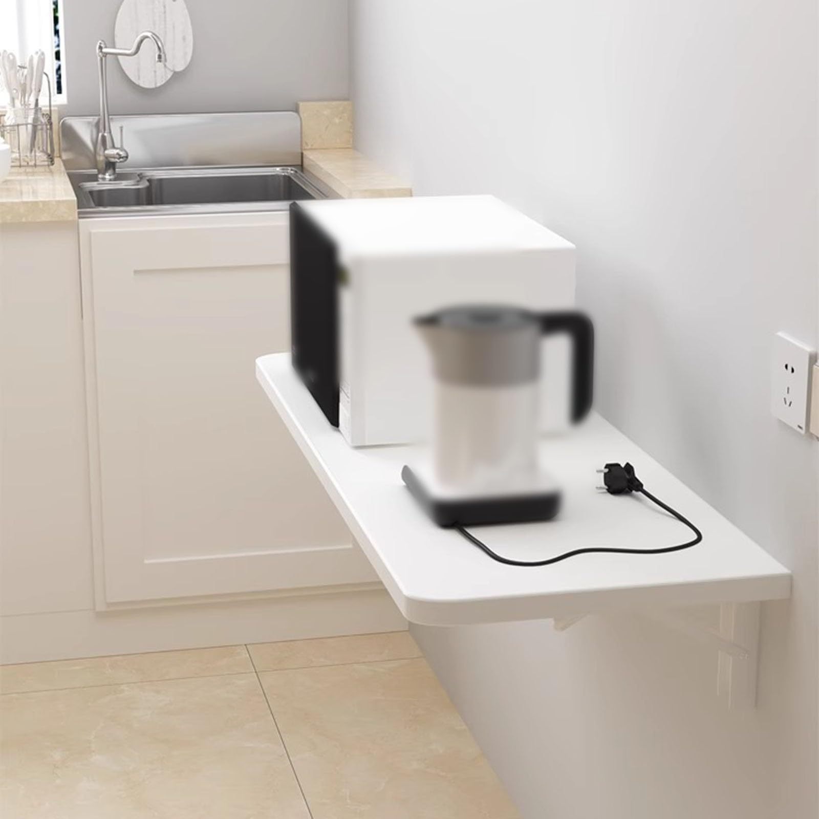 Table de travail pour cuisine et table pliante murale bois