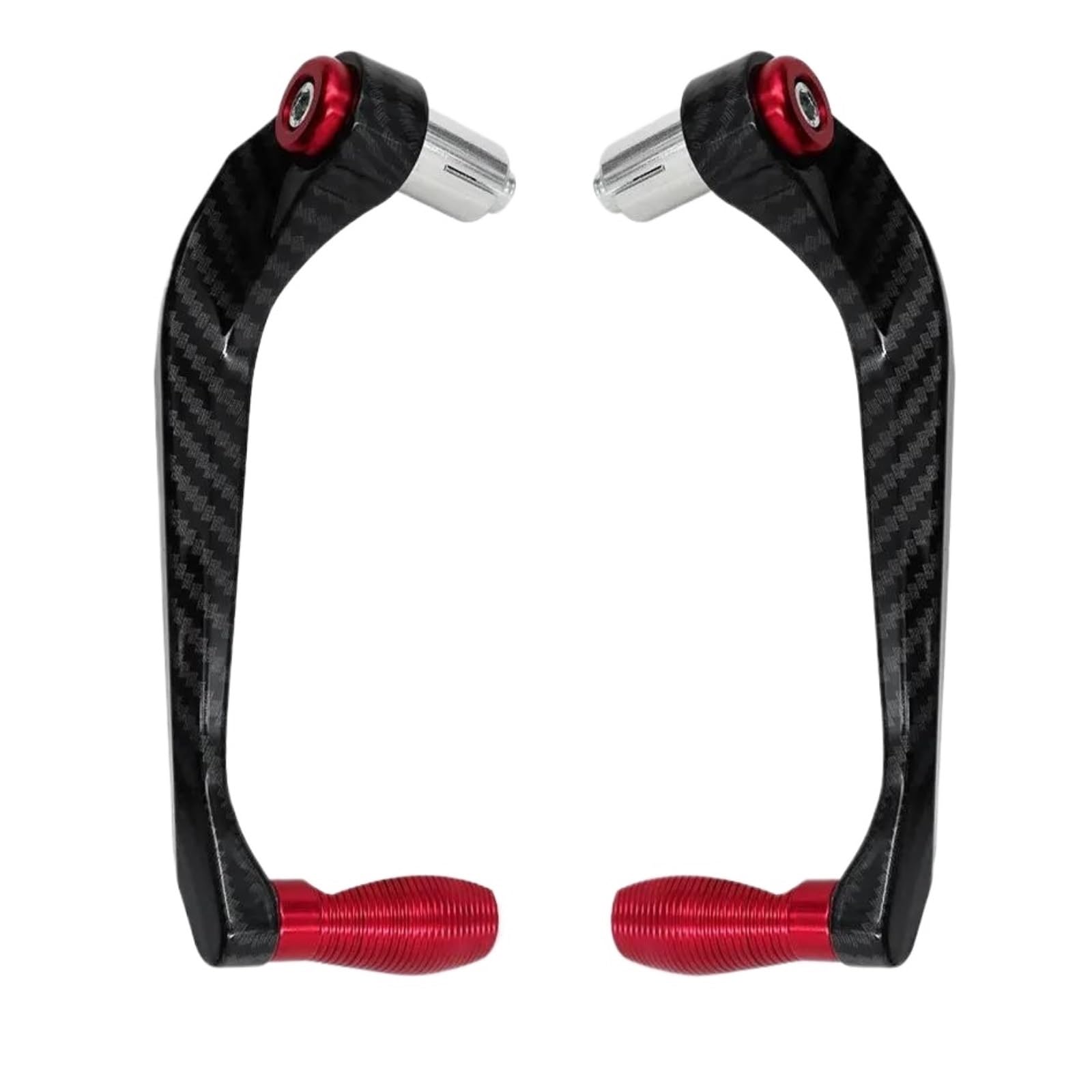HJTEDHE Universal Motorcycle Handlebar Brake Clutch Levers Protector Motorcycle Handlebar Lever Guards(Red)