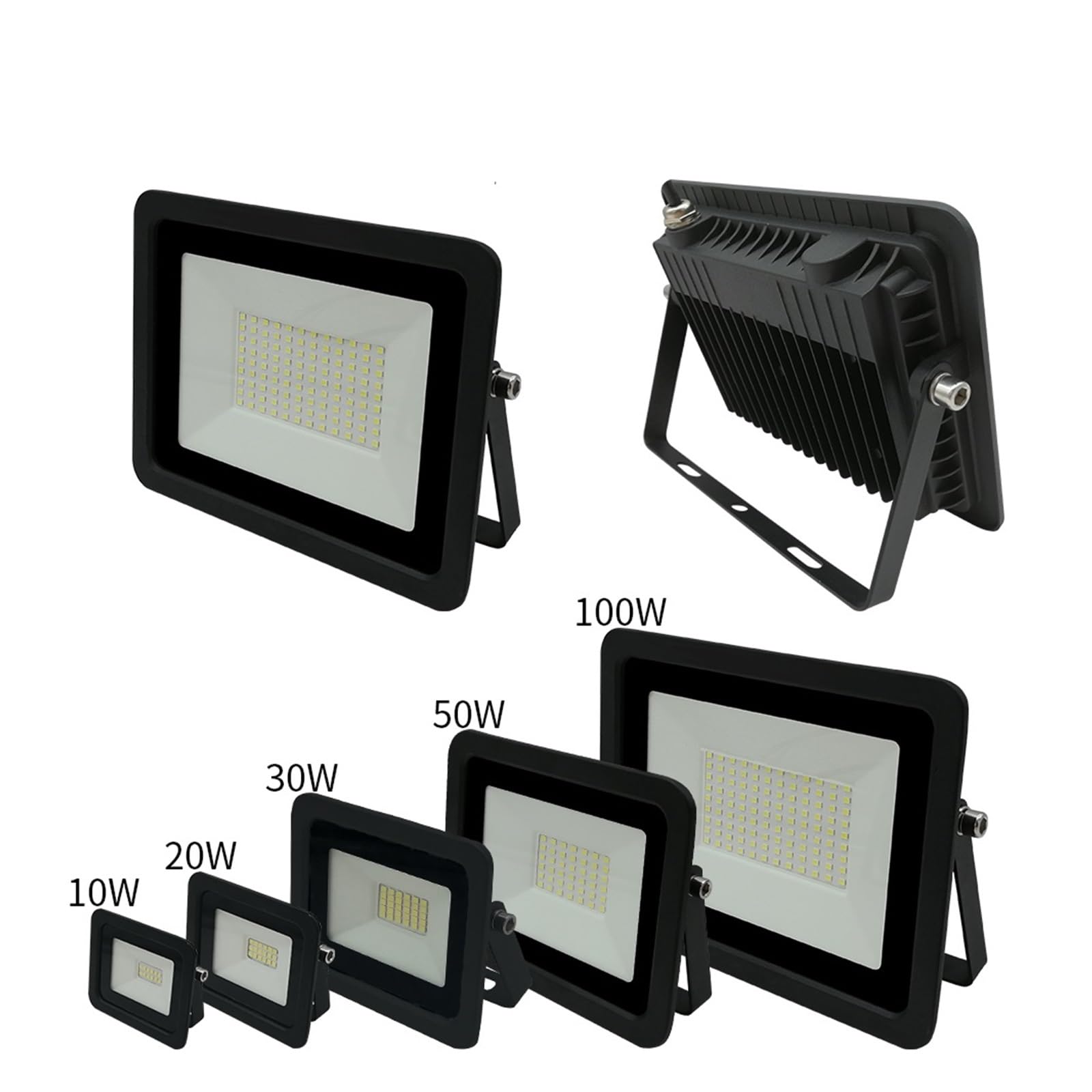 LED Enfoque exterior 1 Uds 110V/220V L+E+D Luz de inundación 10W 20W 30W 50W 100W Lámpara de reflector Impermeable IP68 Reflector blancos L+e+d Foco exterior exterior Luz cálida-3000K(110V(95V-145V),1