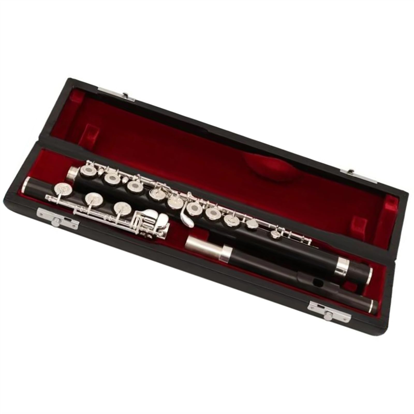 Flauto In Ebano 17 Fori Foro Aperto Chiavi Francesi Placcate Argento Flauto Con Corpo In Legno Con Custodia Flauto Traverso Kit