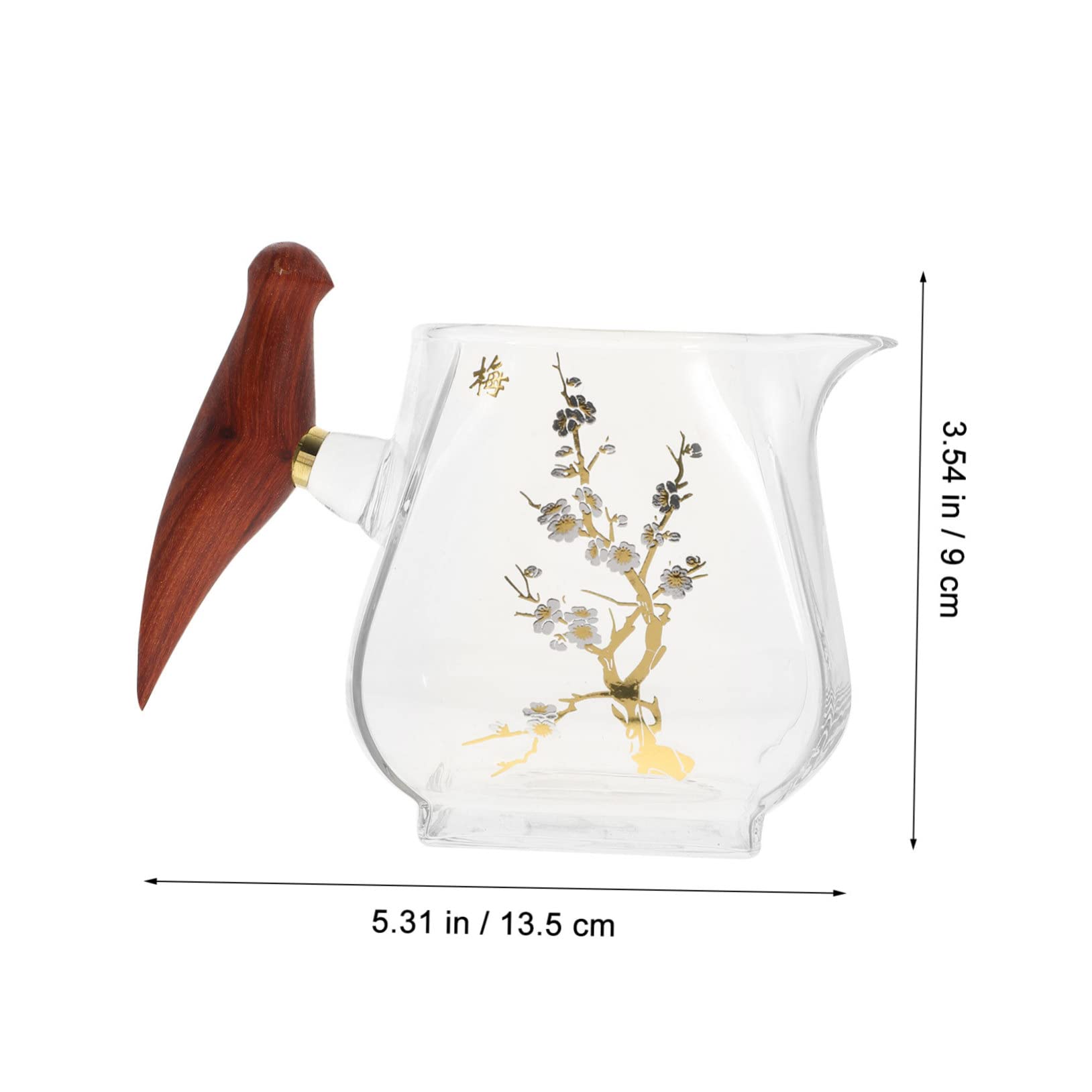 TOPPERFUN Glass Sauce Cup Handle Tea Gravy Boat for Kitchen Salad Dressing Pourer