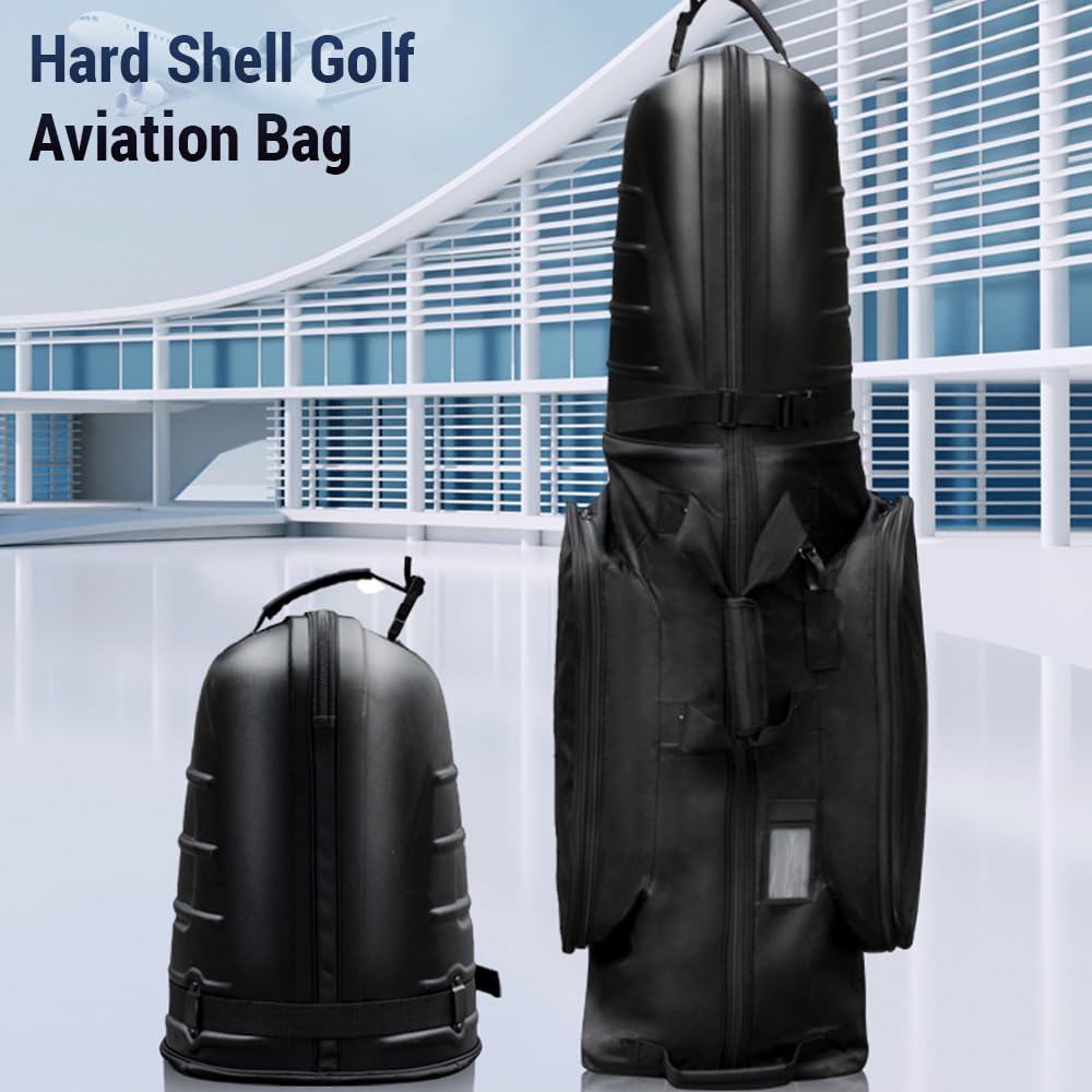 Bolso Plegable de la aviación del Golf de los Bolsos del Viaje del Golf con Las Ruedas reforzadas y el Top rígido del Estuche