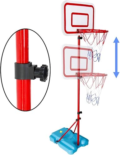 Miniatura 3 de Fajiabao Toddler Basketball Hoop Indoor Adjustable Height Kids Basketball Hoop Outdoor Mini Poolside Basketball Goal with Base, 3 Mini Rubber