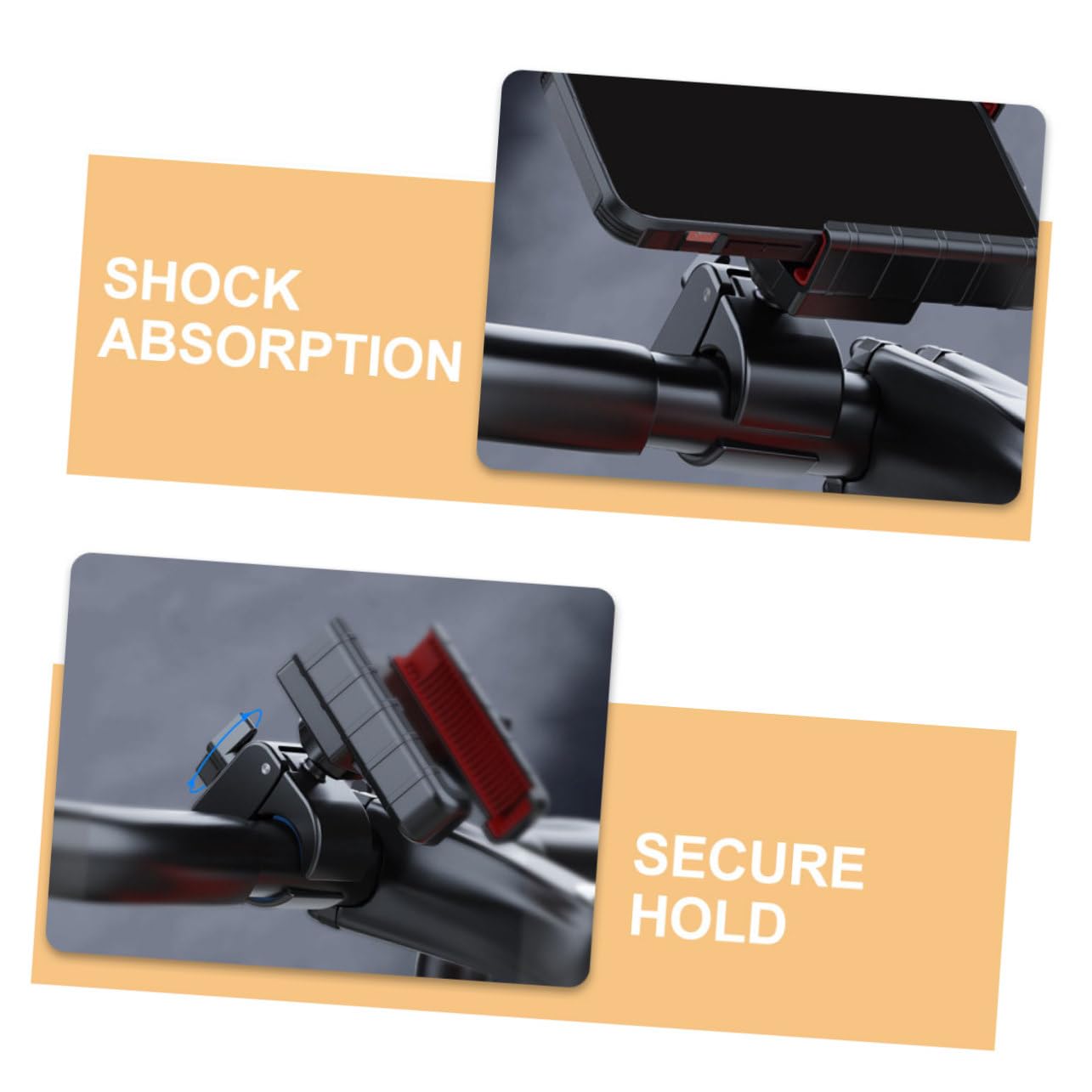 PLAFOPE Supporto Per Telefono Da Bicicletta Base Porta Telefono Supporto Ammortizzante Accessorio Compatibile Riduce Urti e Vibrazioni Per Guida Stabile