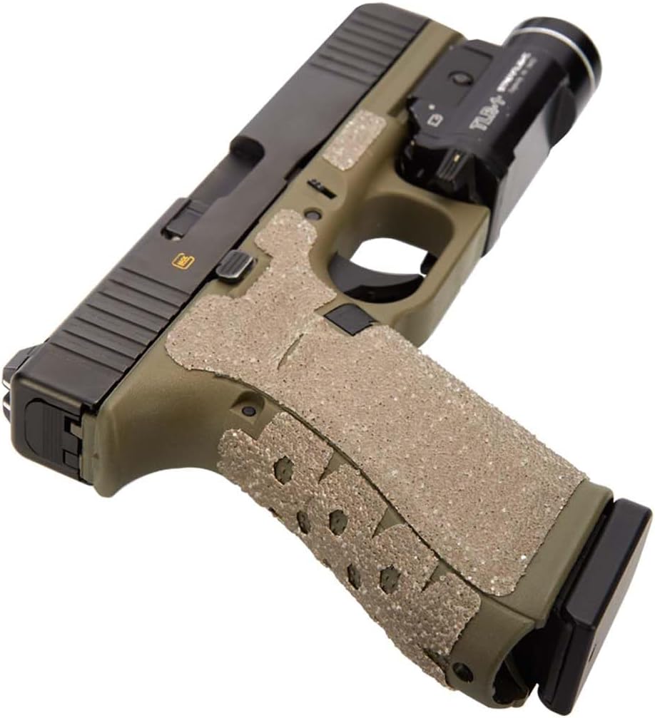 NDZ Performance Decal Grip Tape for Glock 17 19X 22 34 45 47 Gen 5 – Adhesive Wrap Around Grip for G17, G19X, G22, G34, G45, G47 – Laser-Cut Texture Upgrade – Made in USA