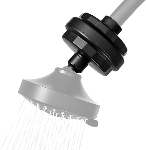 Brondell Filtro de ducha VivaSpring, negro mate compacto  Alto rendimiento, 100% filtración KDF de alta pureza, con cartucho de filtro FF-30, agua