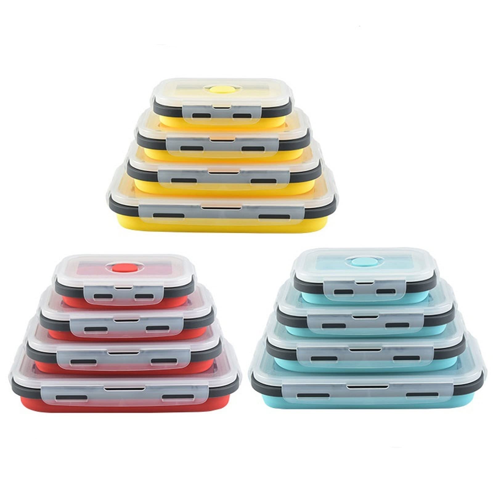 Jovilife Bento-Box Aus Silikon – 794 Ml, 3 Fächer, Mikrowellengeeignet & Spülmaschinenfest, In Salbei