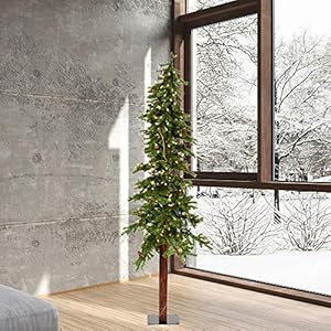 Vickerman 6 Alpine Artificial Christmas Tree Warm White Dura lit LED Lights Faux Christmas Tree Seasonal Indoor Home Decor