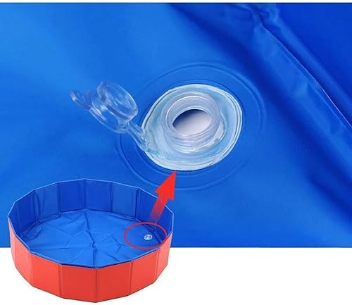 Miniatura 6 de Piscina plegable para perros sobre el suelo, piscina plegable de plástico para perros, bañera portátil para niños, mascotas y gatos para piscina