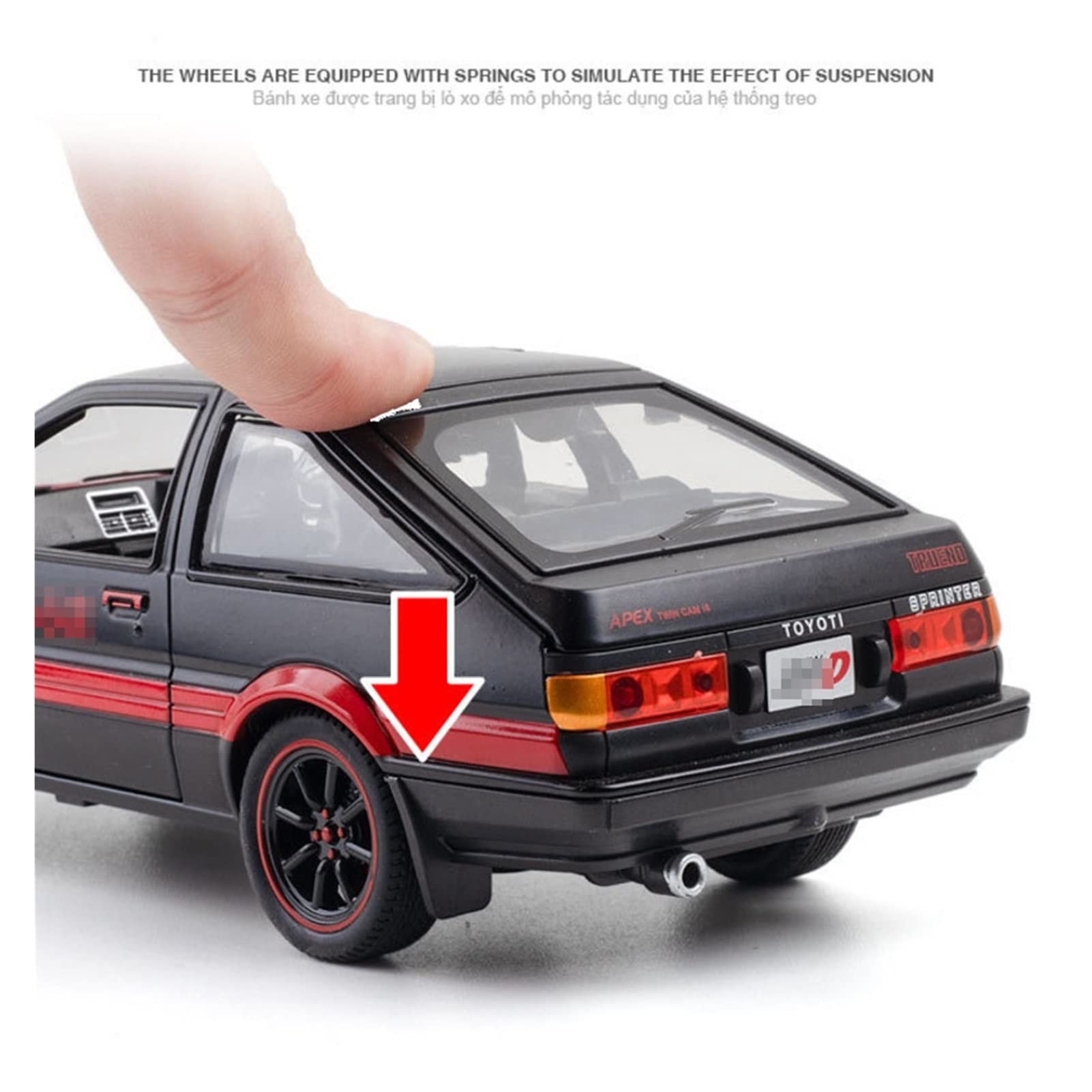 Amazon | 1/24 AE86 イニシャルDに適しています 合金車モデル装飾車