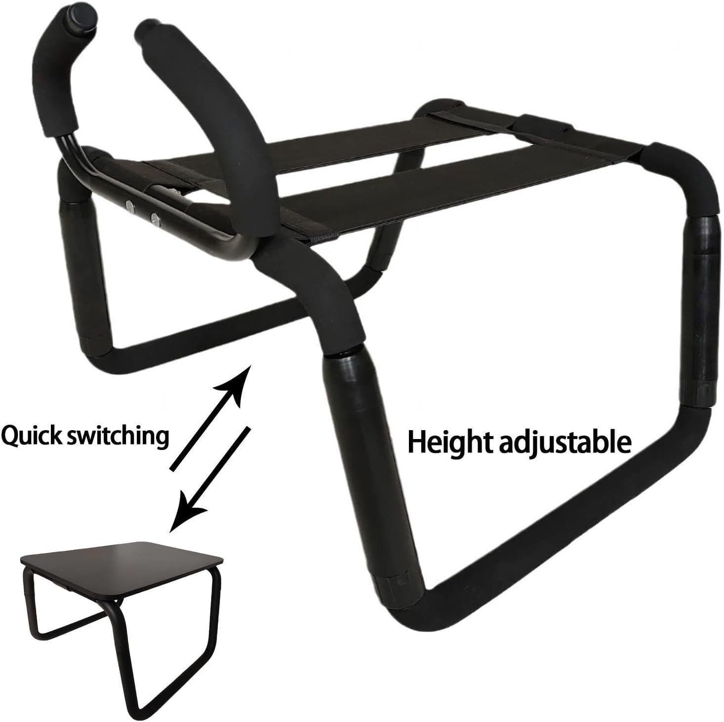 Silla Ergonómica Plegable para Parejas, Taburete de Relajación Ajustable en Altura, Soporte 100kg, Asiento Cómodo Multi-Posición fds/B/A