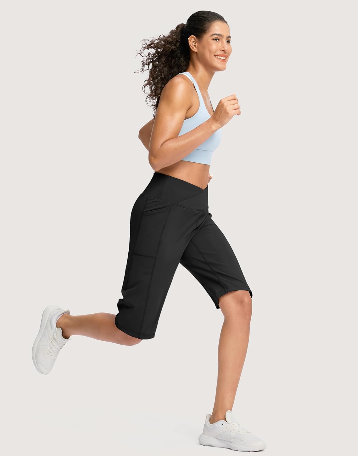 G Gradual Women's 14" Bermuda Long Shorts Knee Length High Waisted Athletic Shorts with Pockets Stretch Casual Summer Walking - Image 7