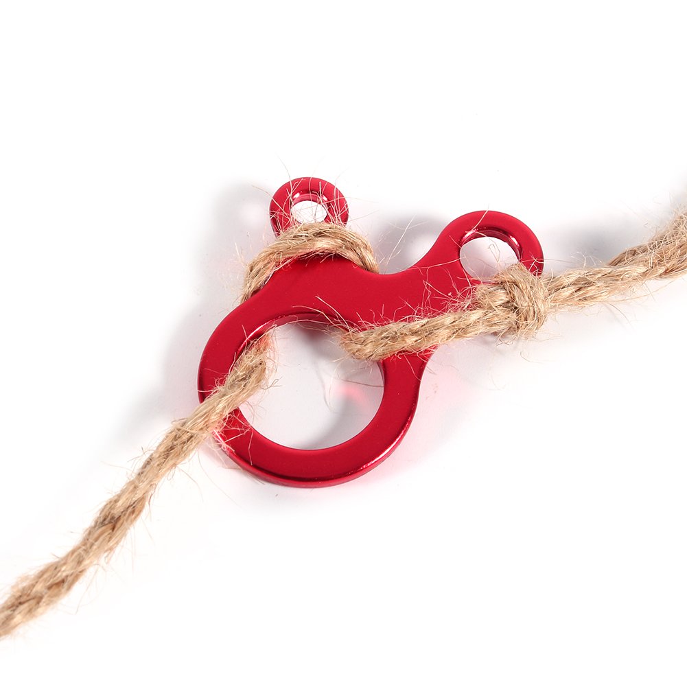 3 holes design,Aluminum Camping Awning Cord Rope Tensioners. Secure your tent or awning with these convenient adjusters. Can be used as a keychain