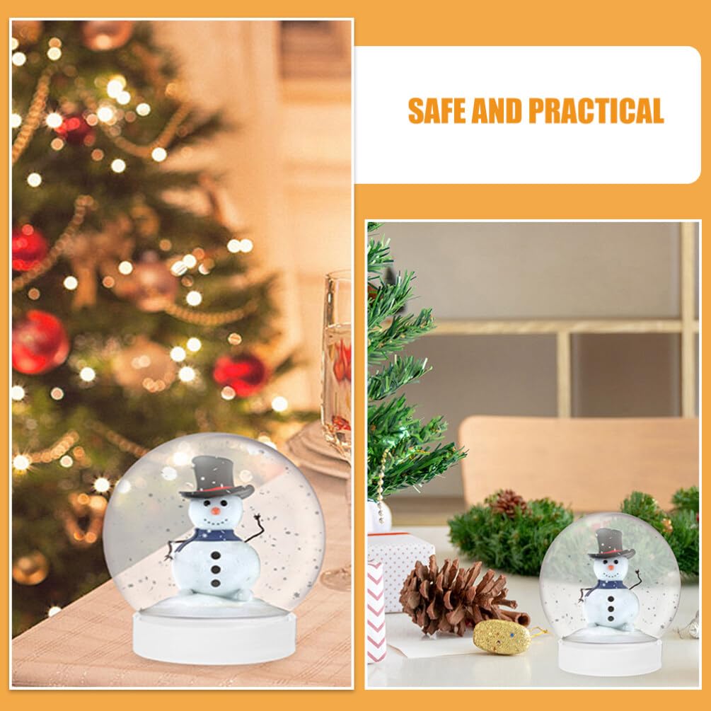 Alipis 24pezzi Globo di Neve in Plastica Trasparente Vuoti per Fai da Te Accessori Artigianali di Natale Sfera di Plastica per Creazione di Lavoretti