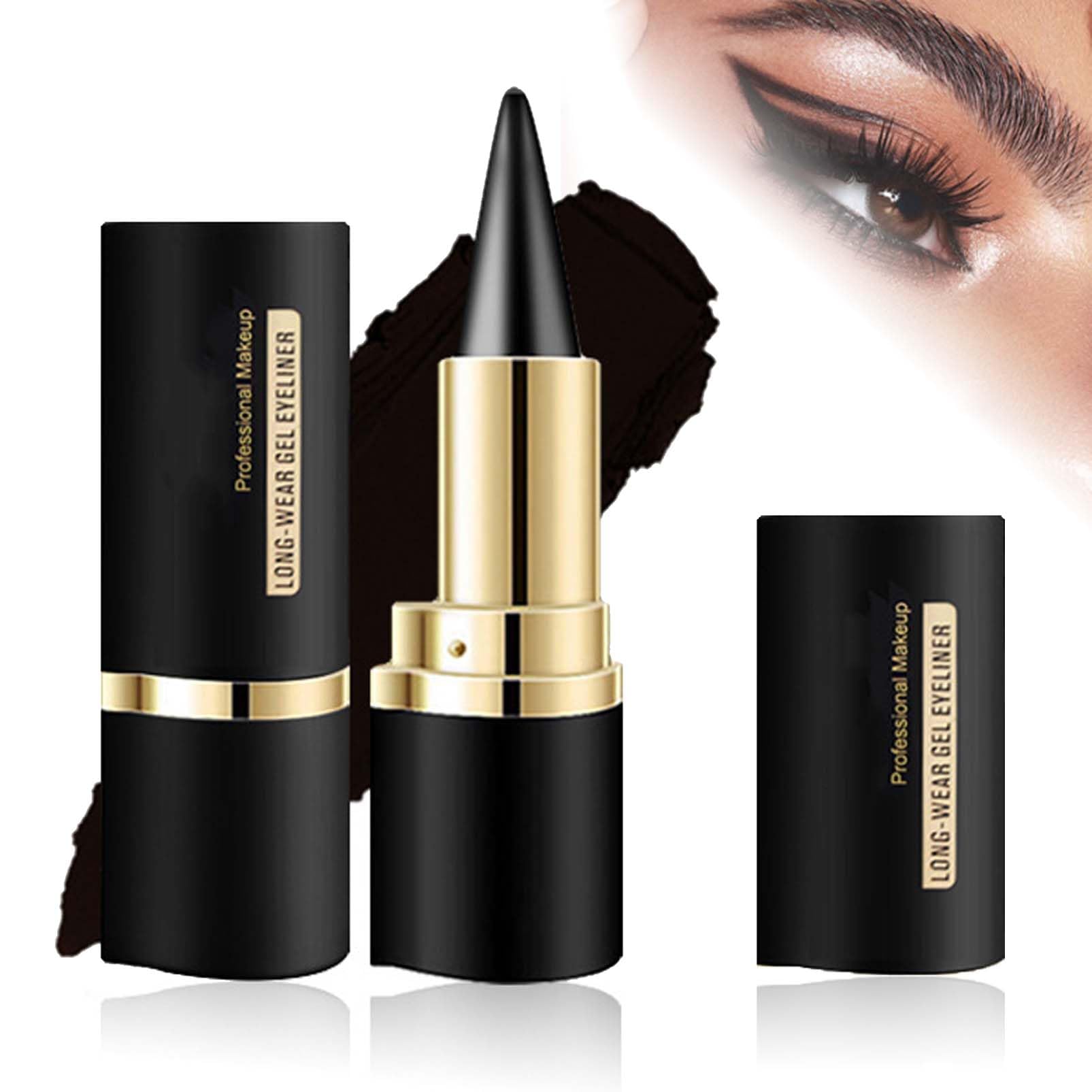 EONFAVE Eyeliner resistente all'acqua, matita kayal, colore nero, ad asciugatura rapida, 2024, matita liscia e a lunga durata, per un trucco occhi di tutti i giorni (nero)