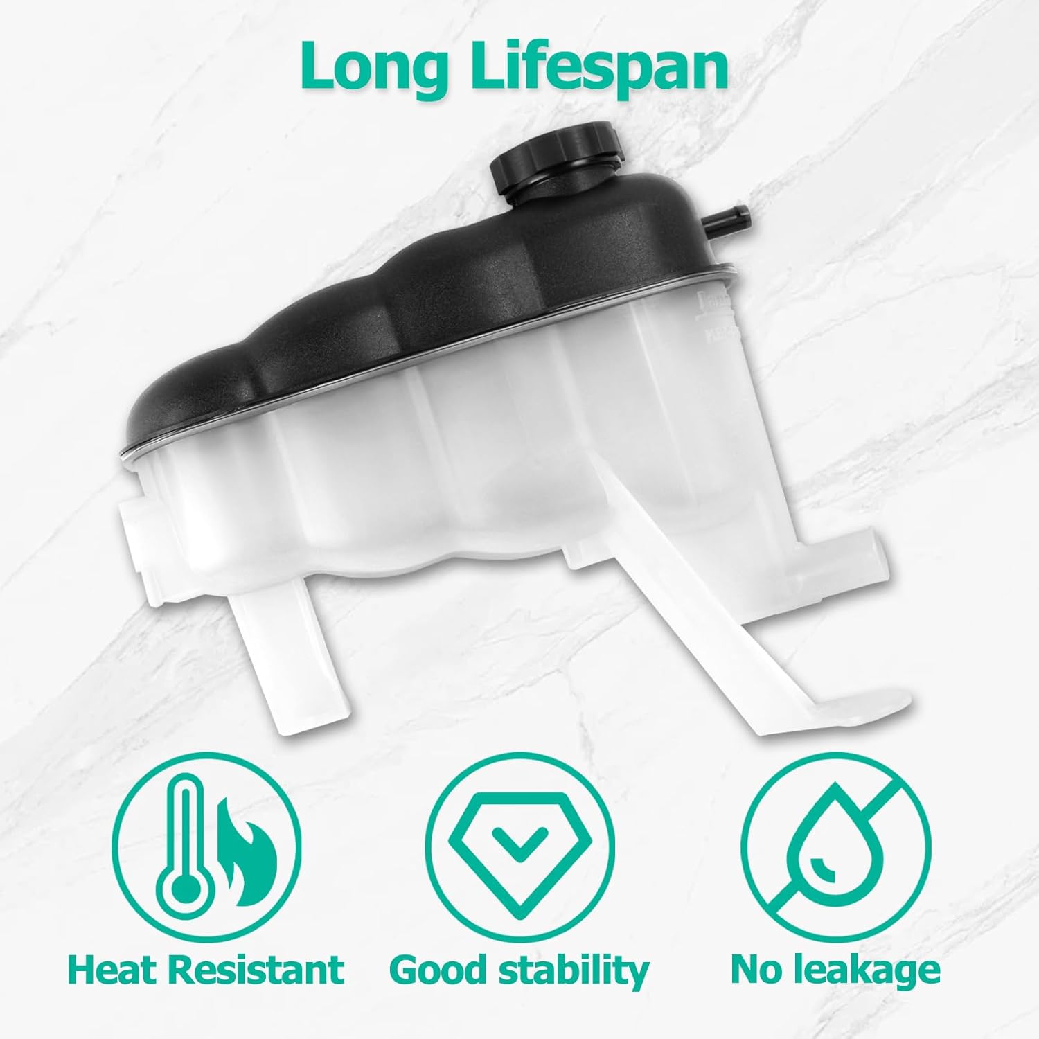 22870828 Engine Coolant Reservoir Tank with Cap Compatible with Silverado 1500 Sierra 1500 Suburban Tahoe Yukon Escalade 2007-2013 Coolant Overflow Tank Replace 603-054