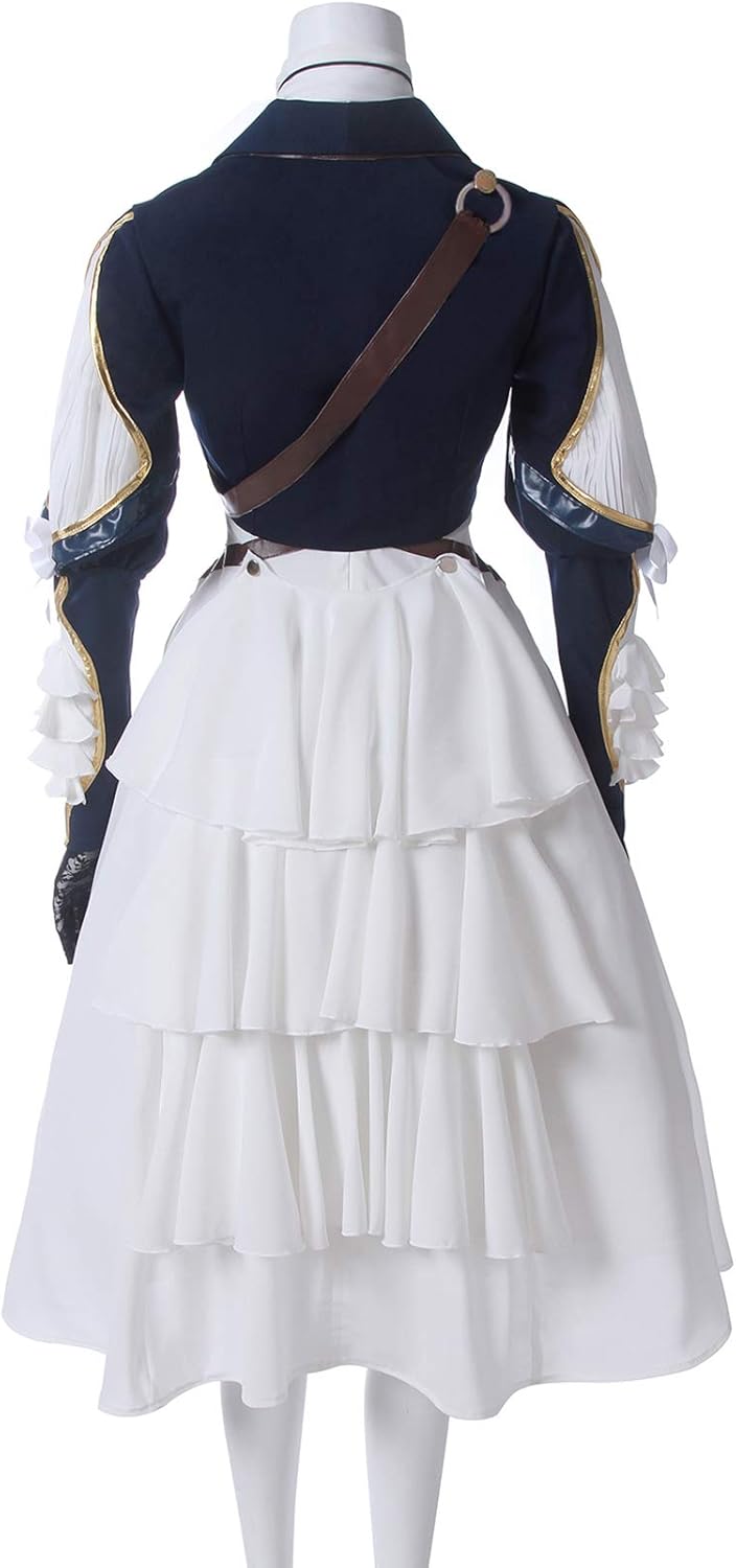 Miniatura 2 de Nuoqi Violet Evergarden - Disfraz de cosplay para mujer, uniforme de anime, traje azul oscuro, Azul oscuro, violeta