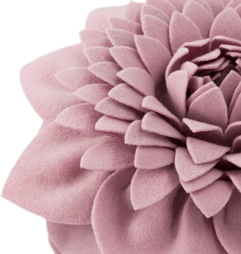 OiseauVoler 3D Flower Throw Pillows with Insert Included Decorative Handmade Accent Round Pillow Cushion for Couch Bedroom Aesthetic Home Decor 14 Inch Pink
