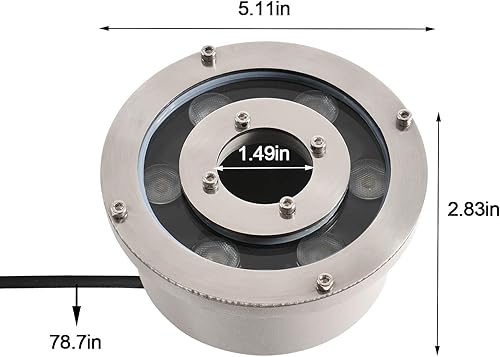 Miniatura 3 de Luz de fuente LED Luces subacuáticas de estanque 18W RGB cambio de color con control remoto AC12V IP68 Luz sumergible impermeable para fuente de