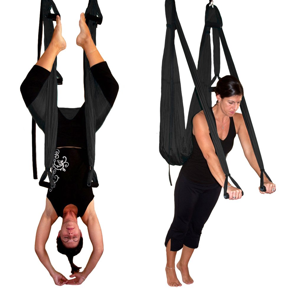 The YogisLycra Fabric Aerial Yoga Hammock NO Stretch Colour - Black