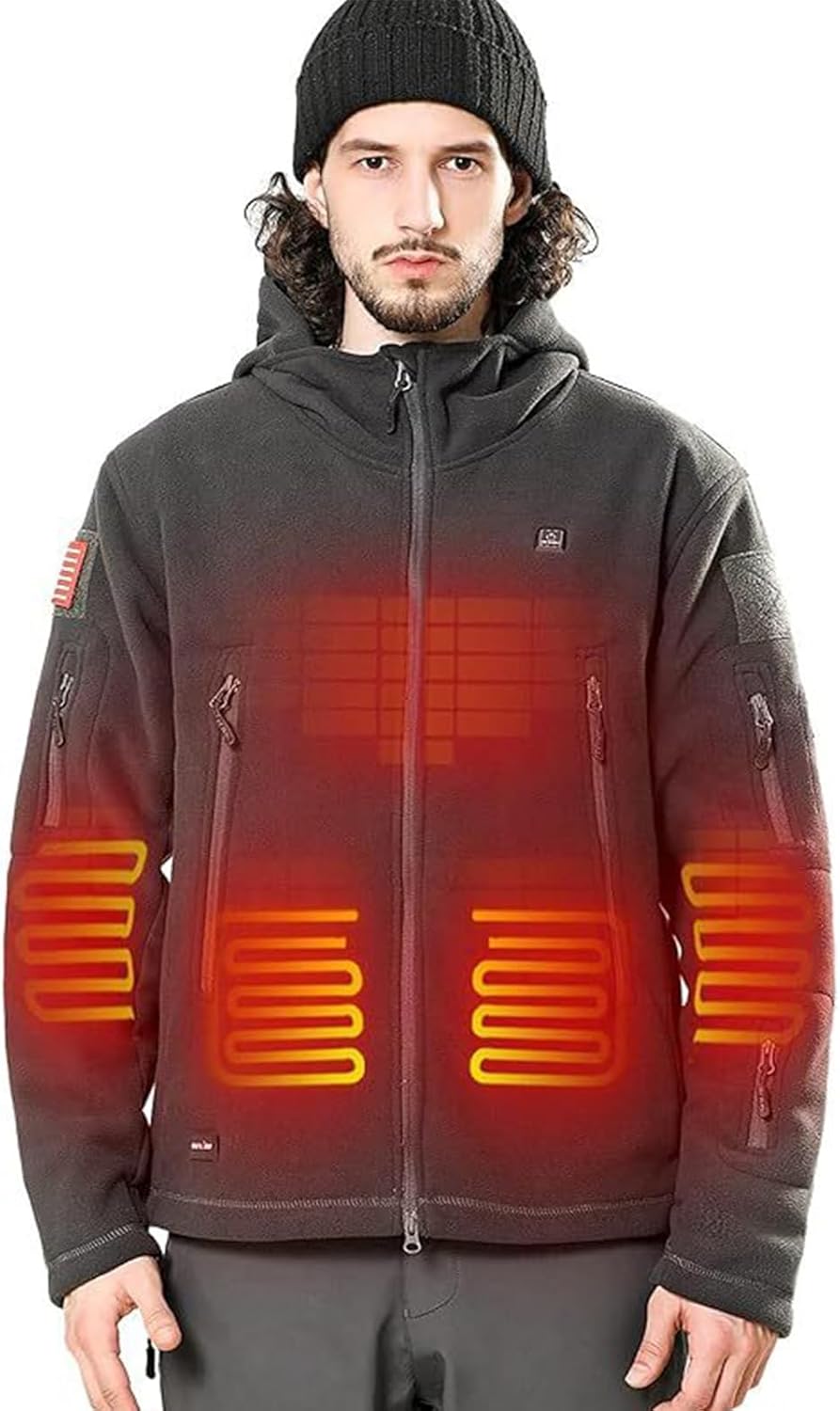 Men's Heated Jacket,Winter Outdoor Soft Shell Electric Heating Coat, Winter Outdoor Heating Jackets for Men