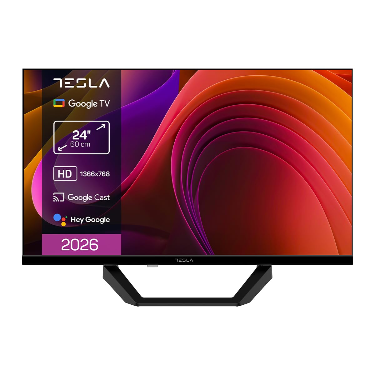 TESLA Smart TV 24 Pulgadas HD Ready con Google TV - HDR10, WiFi y Bluetooth, Google Assistant y Chromecast Integrado, 2 HDMI, 2 USB, DVB-T2/S2/C, Color Negro - 2