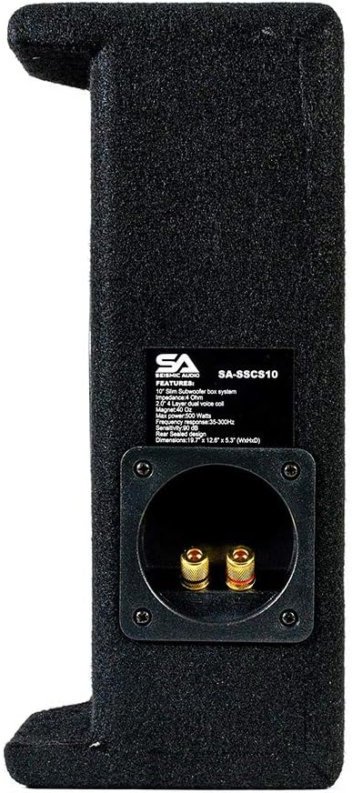 🔥 Flash Sale Seismic Audio - SA-SSCS10 - Shallow Mount 10 Inch 500 Watt Car Truck Audio Subwoofer Enclosure for Tight Spaces Super Cheap 🛒 Seismic Audio - SA-SSCS10 - Shallow Mount 10 Inch 500 Watt Car Truck Audio Subwoofer Enclosure for Tight Spaces