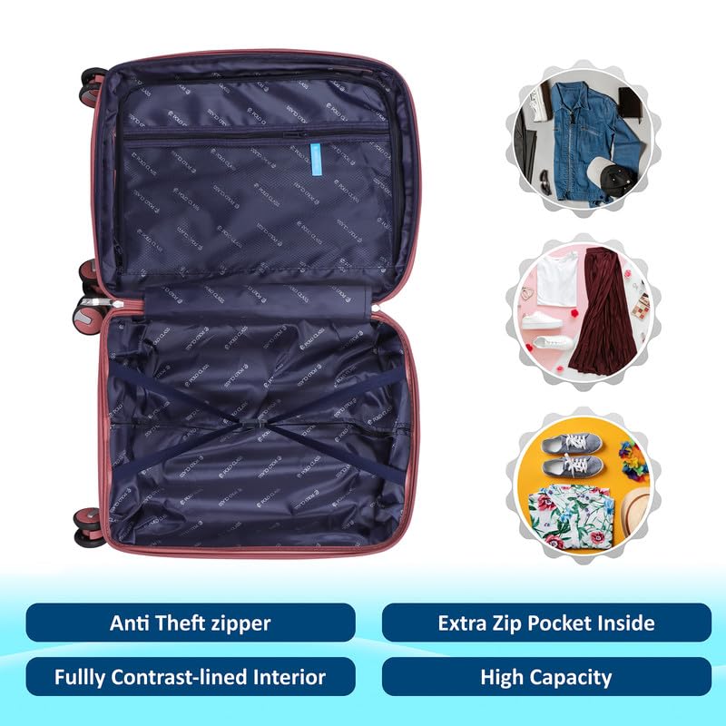 Image of Polo Class 2Pc Set Trolley Bags (24 /28 inch) - Pink