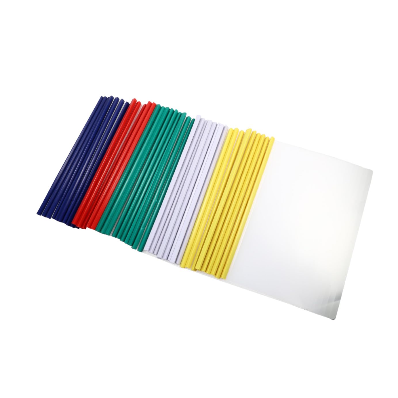 Cartelline a Leva in Plastica A4, 50 Pezzi, per Documenti | Organizzazione e Classificazione Rapida, Superficie Anti-spruzzo, Uso per Imprese e Presentazioni Colore Casuale