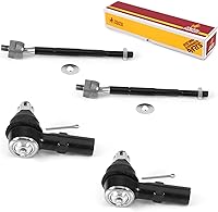 Vista 153 de Metrix Premium Chassis Parts - Kit de 4 piezas de extremos de barra de acoplamiento frontal exterior e interior compatible con Nissan Pathfinder