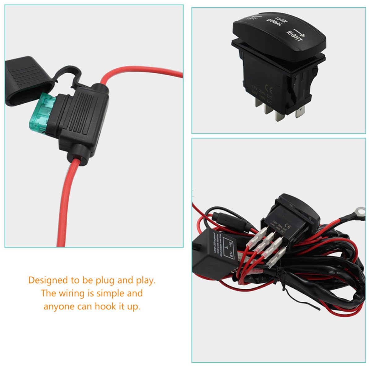 ORFOFE Kit Utv Interruttore 12v Atv Indicatori di Direzione
