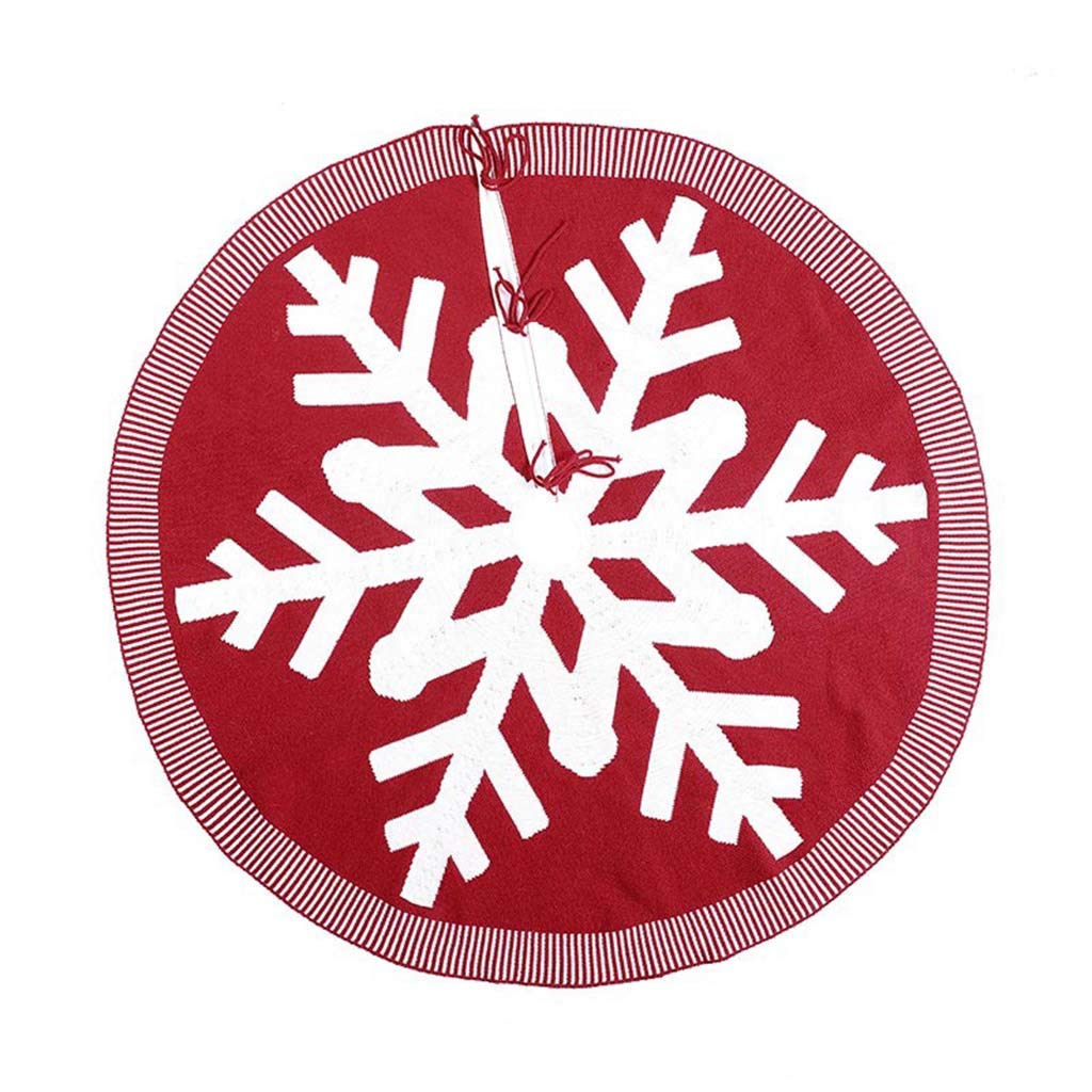 Jupe de sapin de Noël magique avec ornements de flocons de neige scintillants