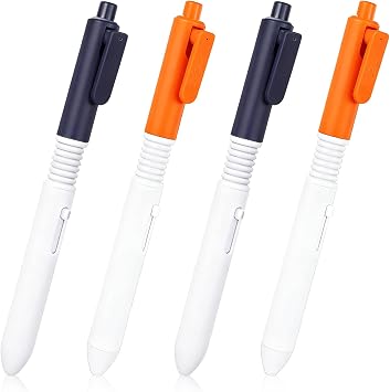 Pen that Sprays Water, Water Spary Kids Toy Pen, 2 in 1 Funny Prank Retractable Pens for Pranks and Tricks, Writing and Spraying, Blue & Orange, 4pcs