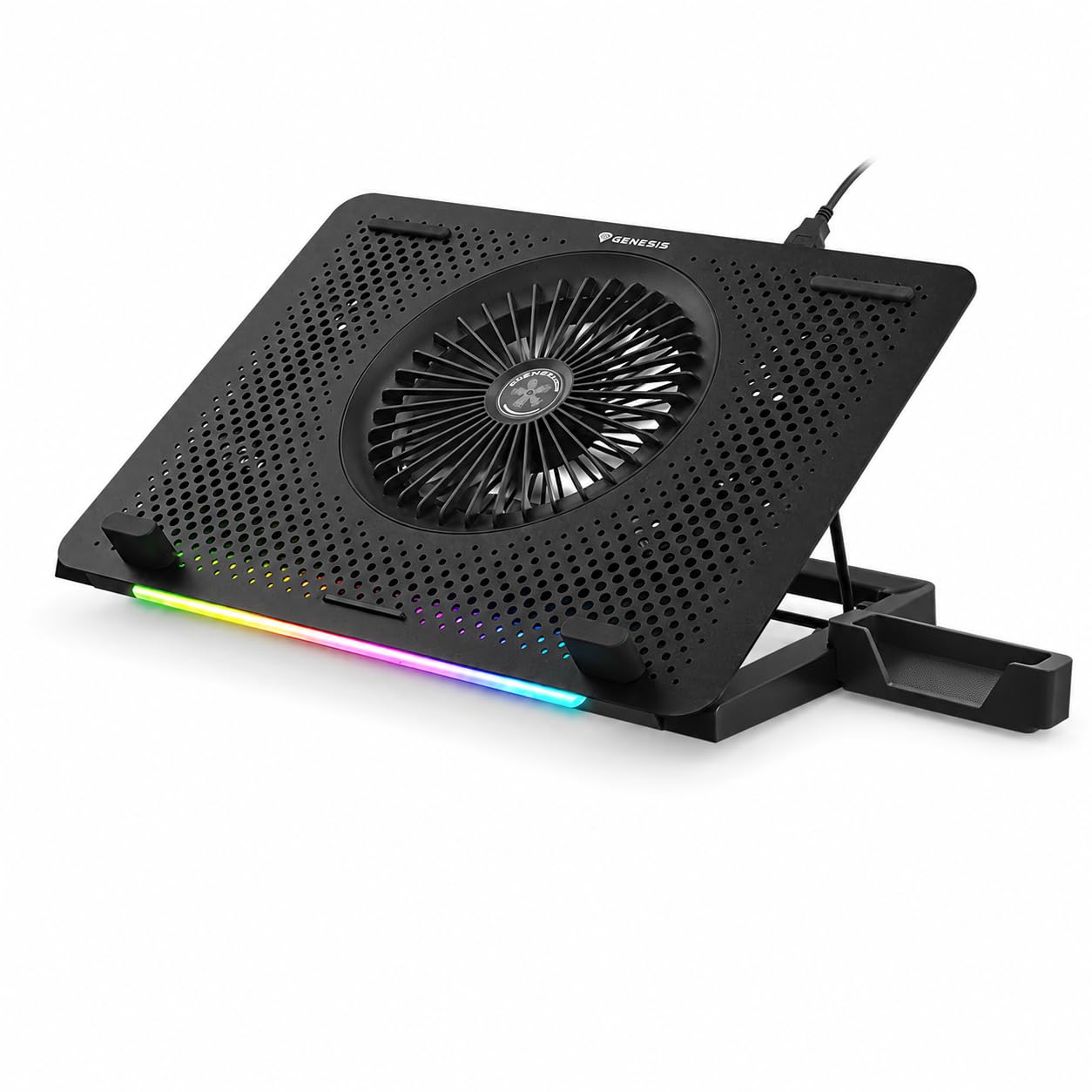 Genesis Base de Refroidissement Oxid 450 RGB pour Ordinateur Portable jusqu'à 15-6"