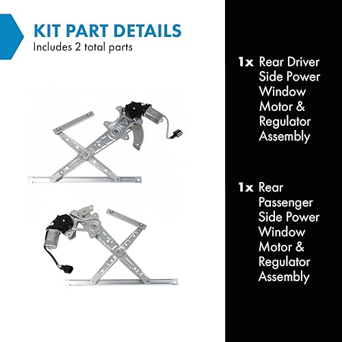 Miniatura 77 de TRQ Juego de elevalunas manual para el lado del conductor y del pasajero compatible con Chevrolet Tracker 1998 1989-1997 Geo 1989-1998 Suzuki