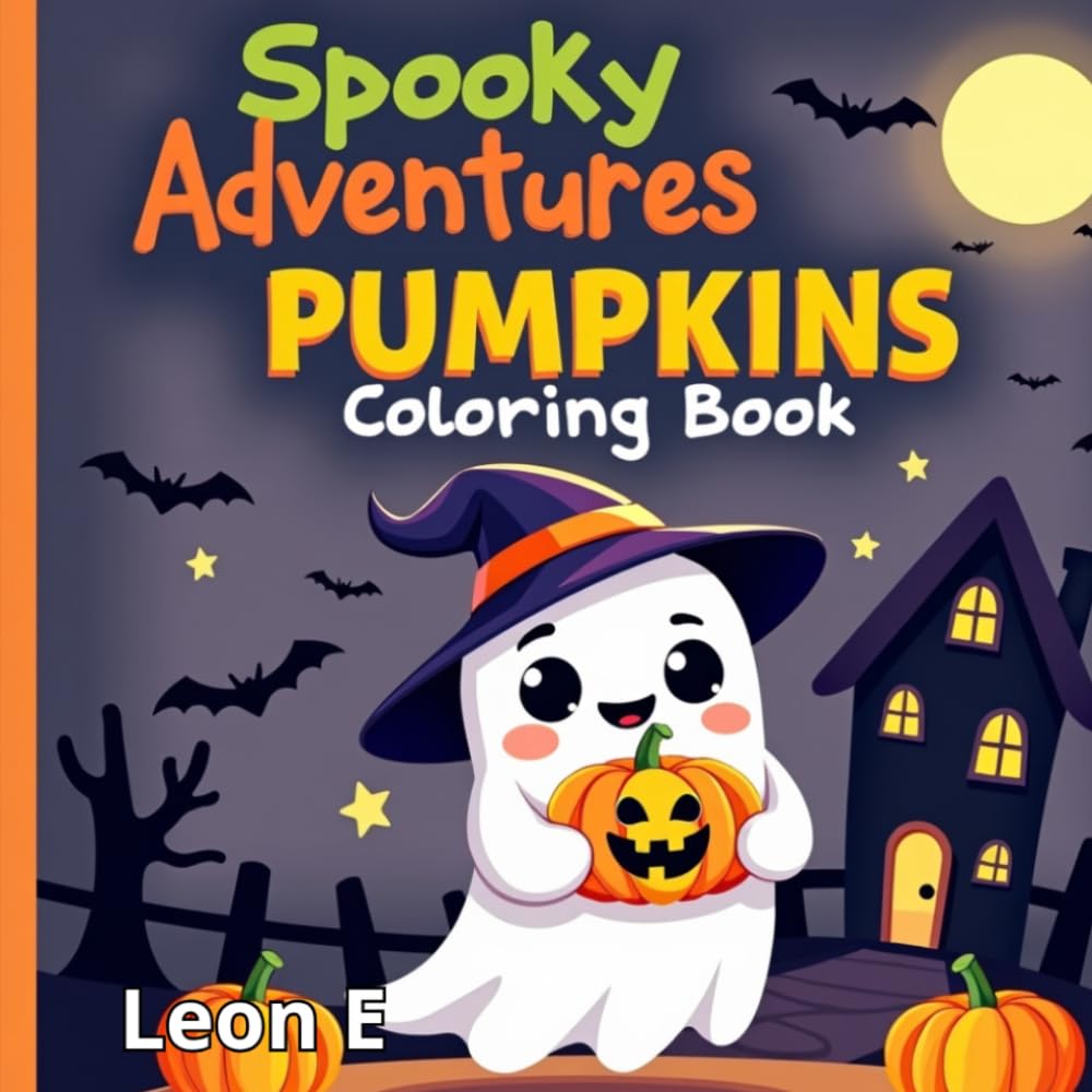 Spooky Adventures Coloring Book: Pumpkins: Fun and Easy Halloween Coloring Pages for Kids Ages 4–10 (Includes multiple books in the Spooky Adventures series)