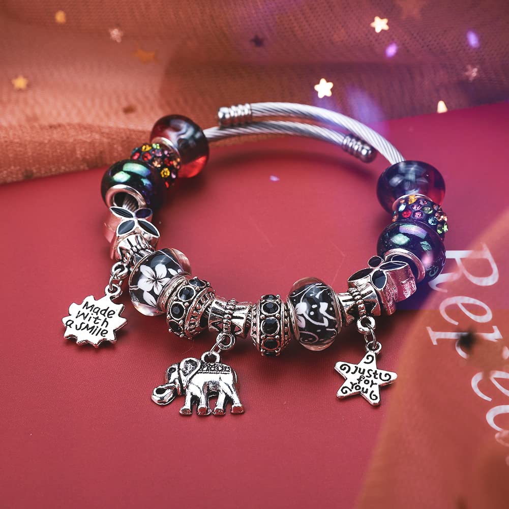 100 cuentas europeas de 14 mm para bolígrafos, cuentas de agujero grande para pulseras de abalorios, fabricación de joyas a granel, cuentas espaciadoras de cristal de Murano para manualidades, estacas