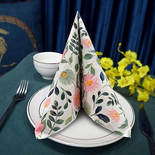 Miniatura 41 de 40 servilletas de papel, servilletas de cóctel diseñadas con estampado de mariposas, servilletas para bodas, cenas y fiestas, servilletas de papel
