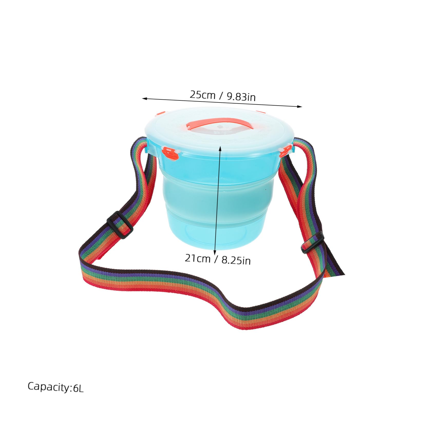 POPETPOP Collapsible Bucket with Lid Transparent Fishing and Outdoor Wash Basin for Bait Preparation Water Collection and Camping Activities Space Saving Design