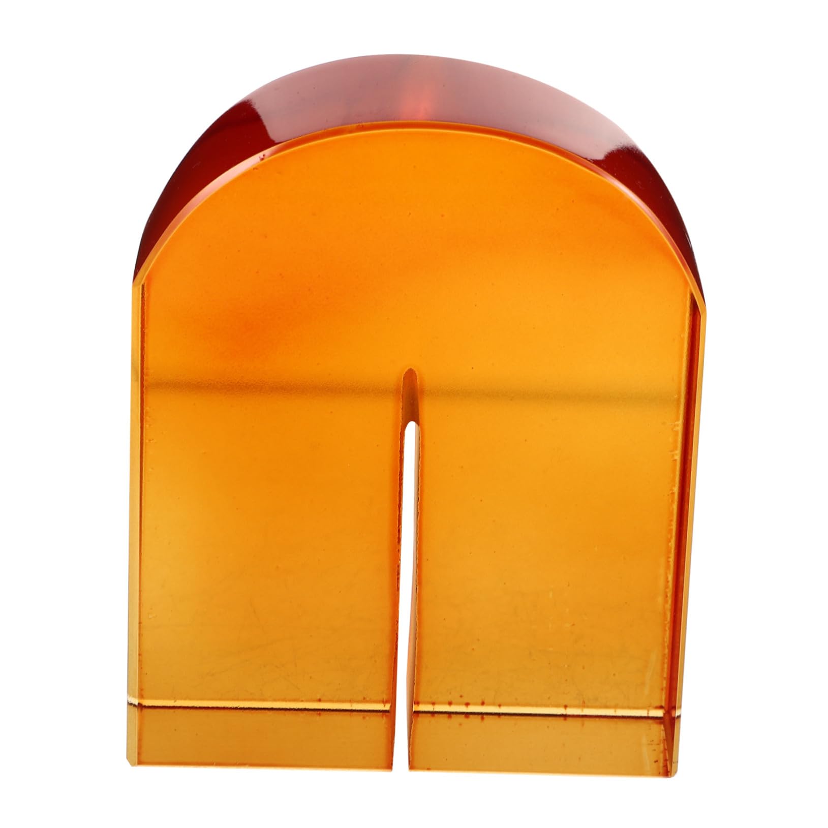 Serre-livres en cristal orange : la solution stable pour maintenir vos livres lourds sans basculer