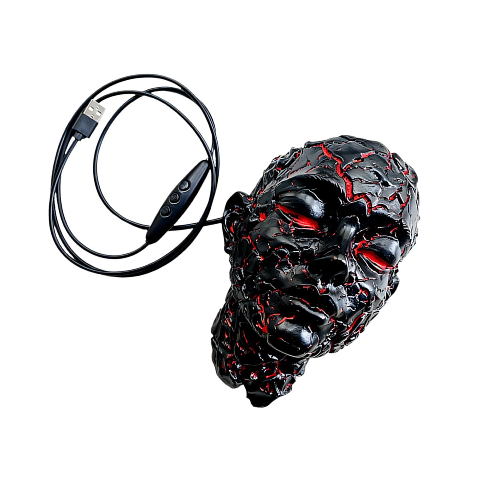 Zxfdsfdbnm Resin Cracked Face LED Lamp Gothic Halloween Decoration for Eerie Party Setting Wall Light for Bedroom Hallway Entryway Halloween LED Decoration