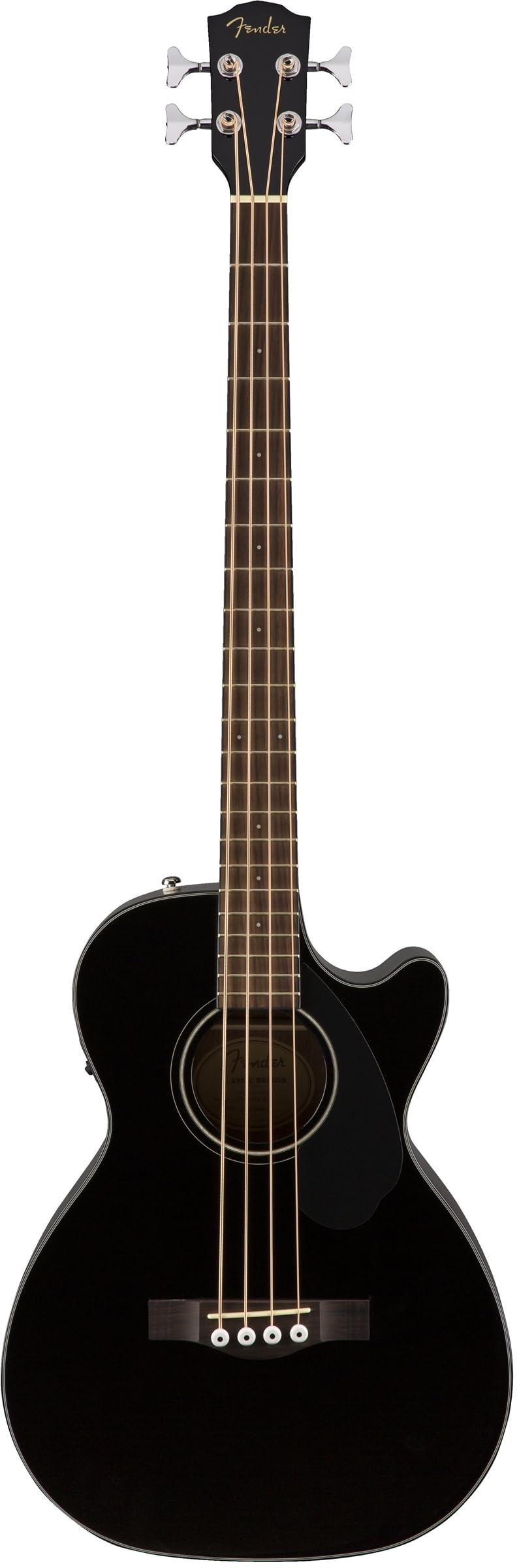 Fender CB-60SCE Basso Acustico, Abete Massello, Tastiera Noce, Mogano, Fishman, Nero