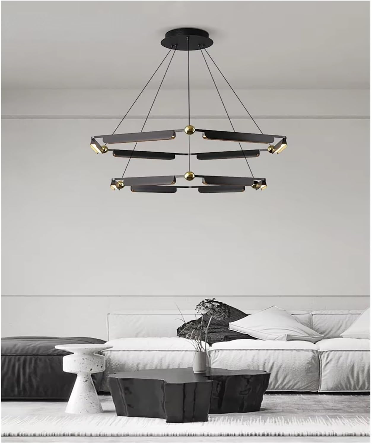 Minimalist Design with Geometric Polygons for Living Room Chandeliers Creative Bedroom and Dining Room Lighting Fixtures,for Decoration