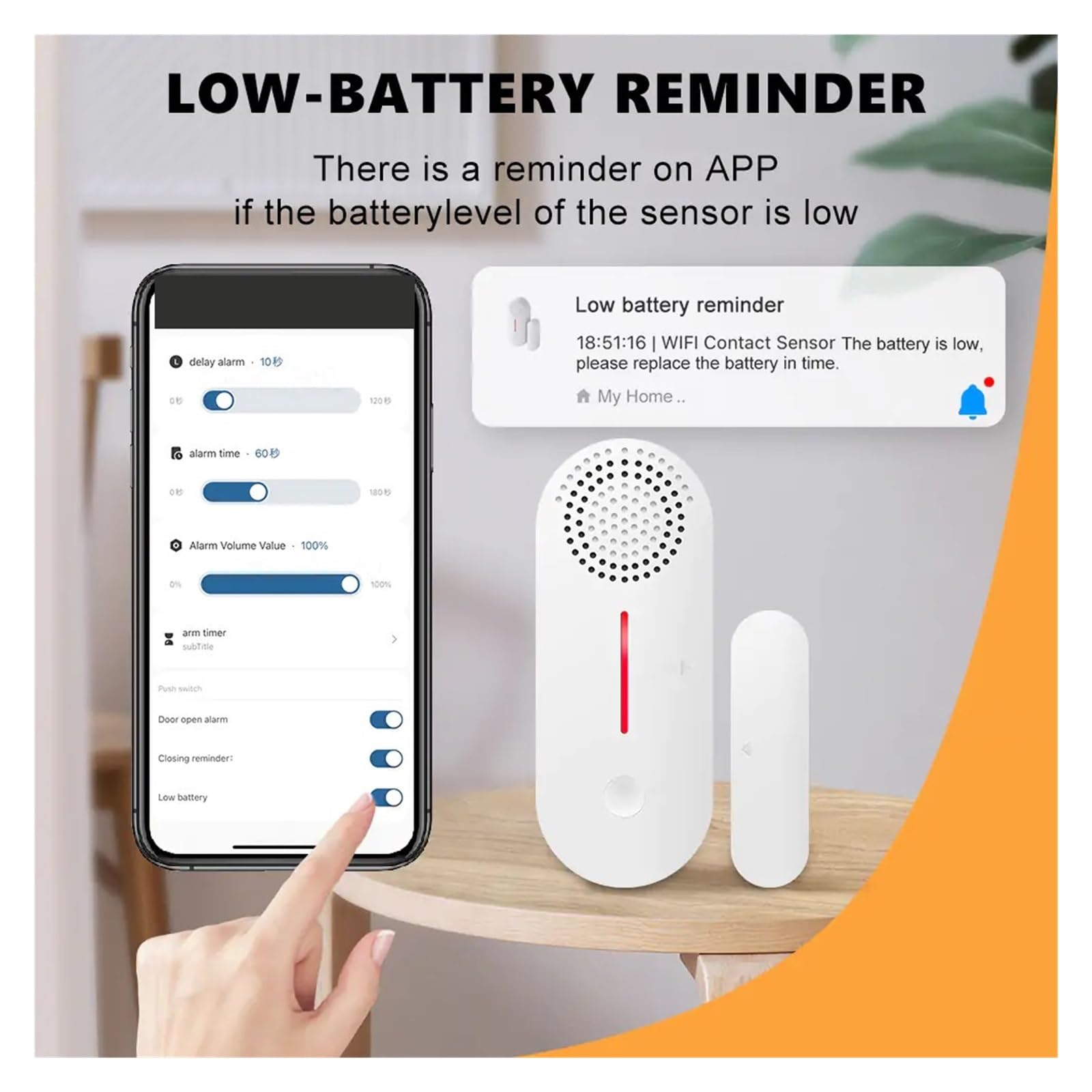 Alarmes De Porte, Tuya – capteur de porte/fenêtre WiFi, détecteur d'ouverture de porte, alarme sonore, bras et désarmement chronométrés, Protection de sécurité à domicile, application Smart Life Pour