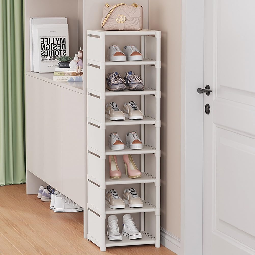 Organizzatore Scarpe 4 Pezzi - Portascarpe Antiscivolo A Doppio Strato, Grigio, Salvaspazio Per Armadio - Foto 2