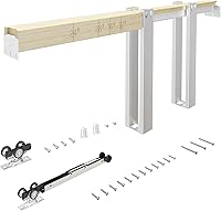 SongYung 24-36" x 80" Pocket Door Frame Kit with 98lbs Soft Close Aluminum Track - Smooth Quiet Hardware for 2x4 Walls, Easy DIY Install