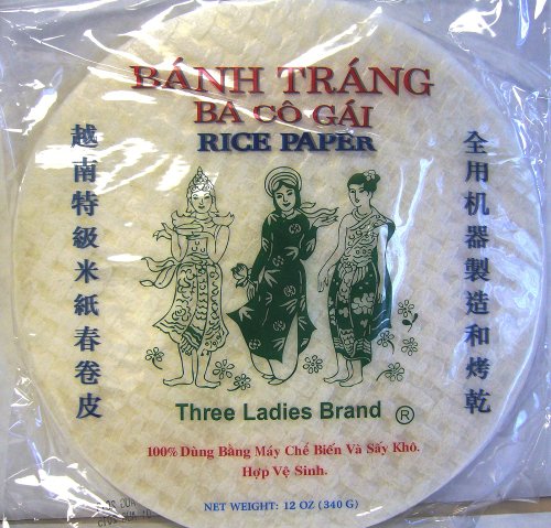 Three Ladies Rice Paper, Round, 12 Ounce (Pack of 44)