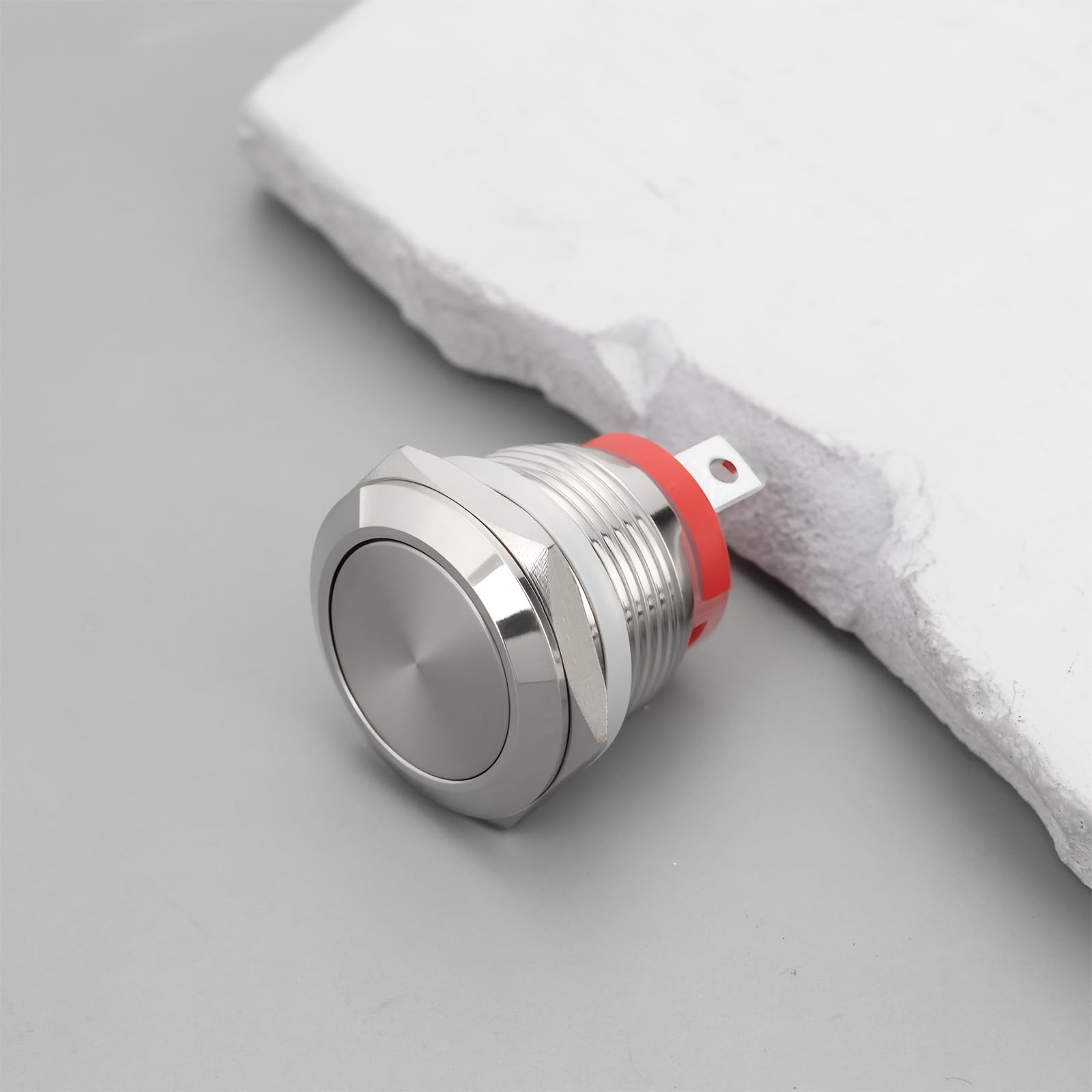 2 szt. 19 mm 2-pinowy krótki przycisk 20A/12-24V 15A/220V wodoodporny przełącznik chwilowy stal nierdzewna