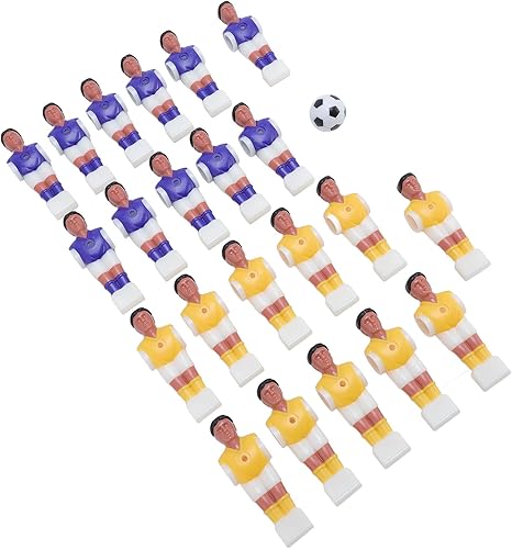 Miniatura 5 de Bnineteenteam Futbolín de repuesto para hombre, 22 piezas de futbolín con pelota, muñecos de resina, para mesa de 4.6 ft